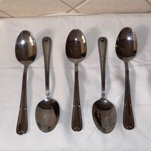 Vintage Heritage Mint Ltd fontenay Stainless set 5 Dinner spoons Flatware